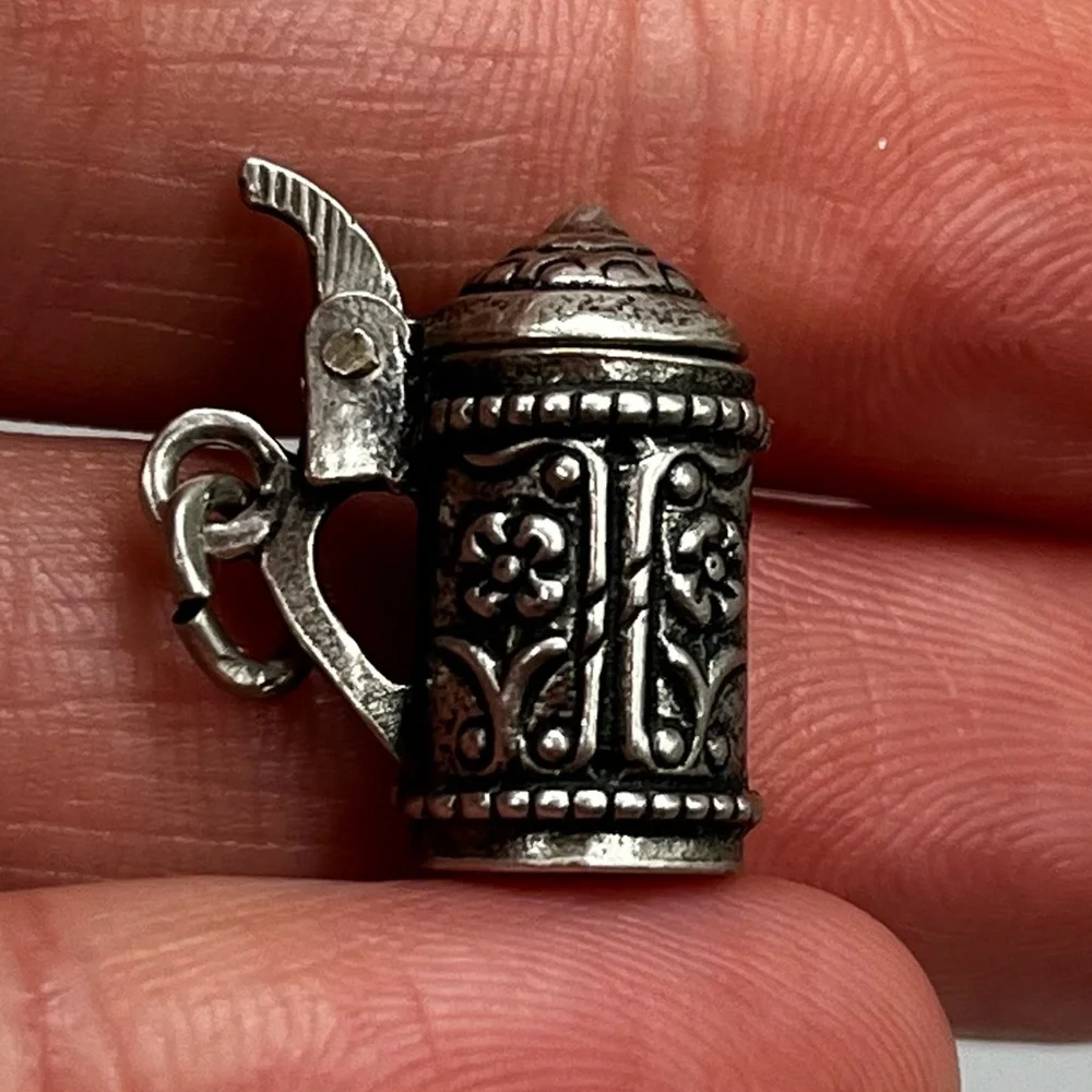 Vintage stein Sterling silver charm pendant